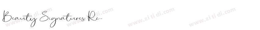 Beauty Signatures Re字体转换